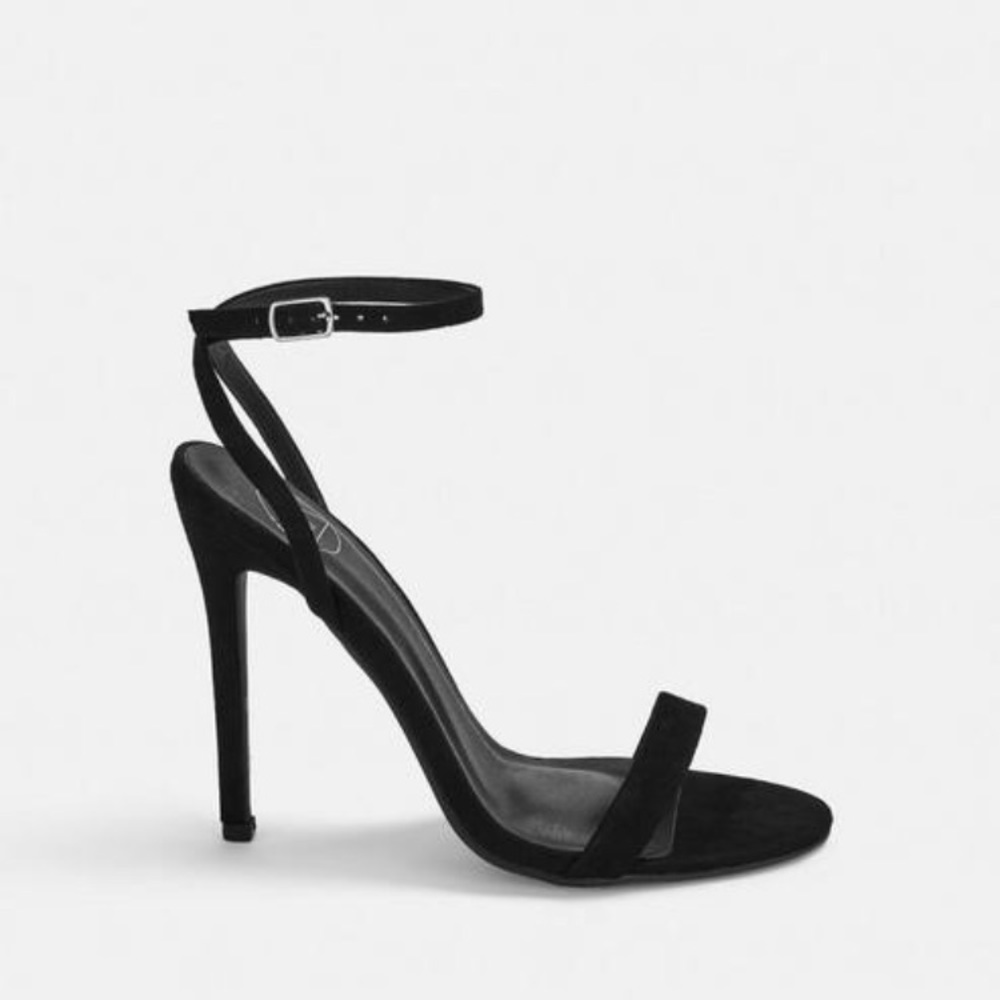 Strappy Black High Heels